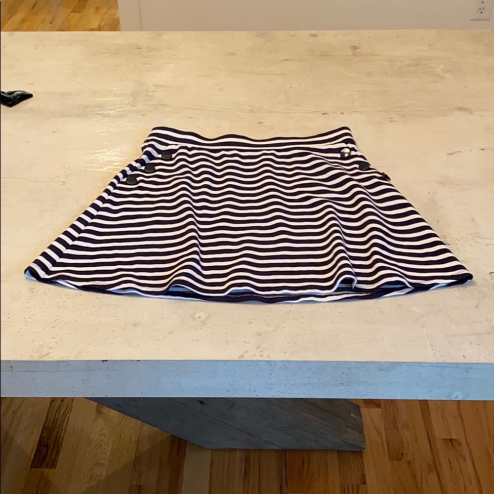 Navy and white Loft skirt size small